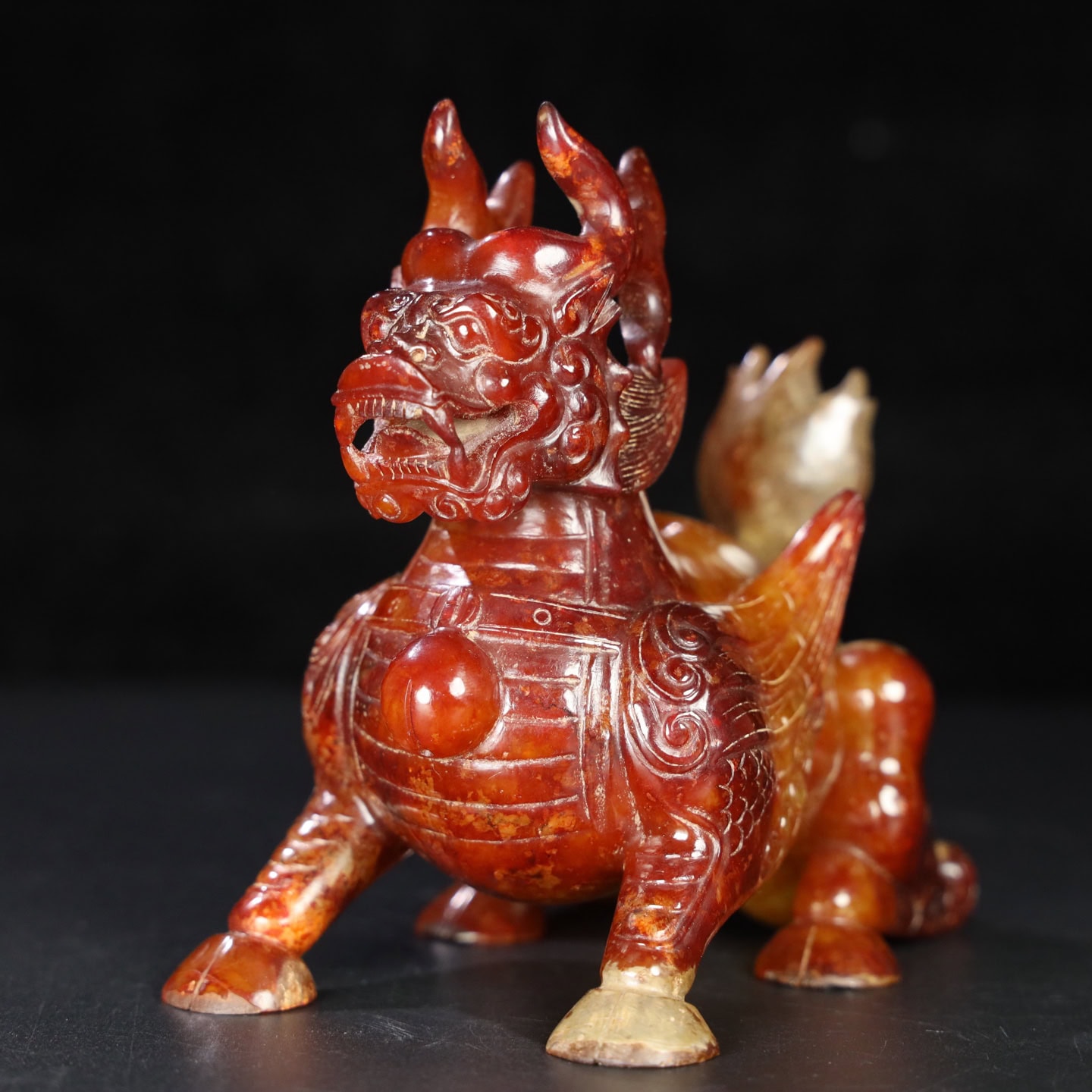 Chinese Natural Jade Carved Animal