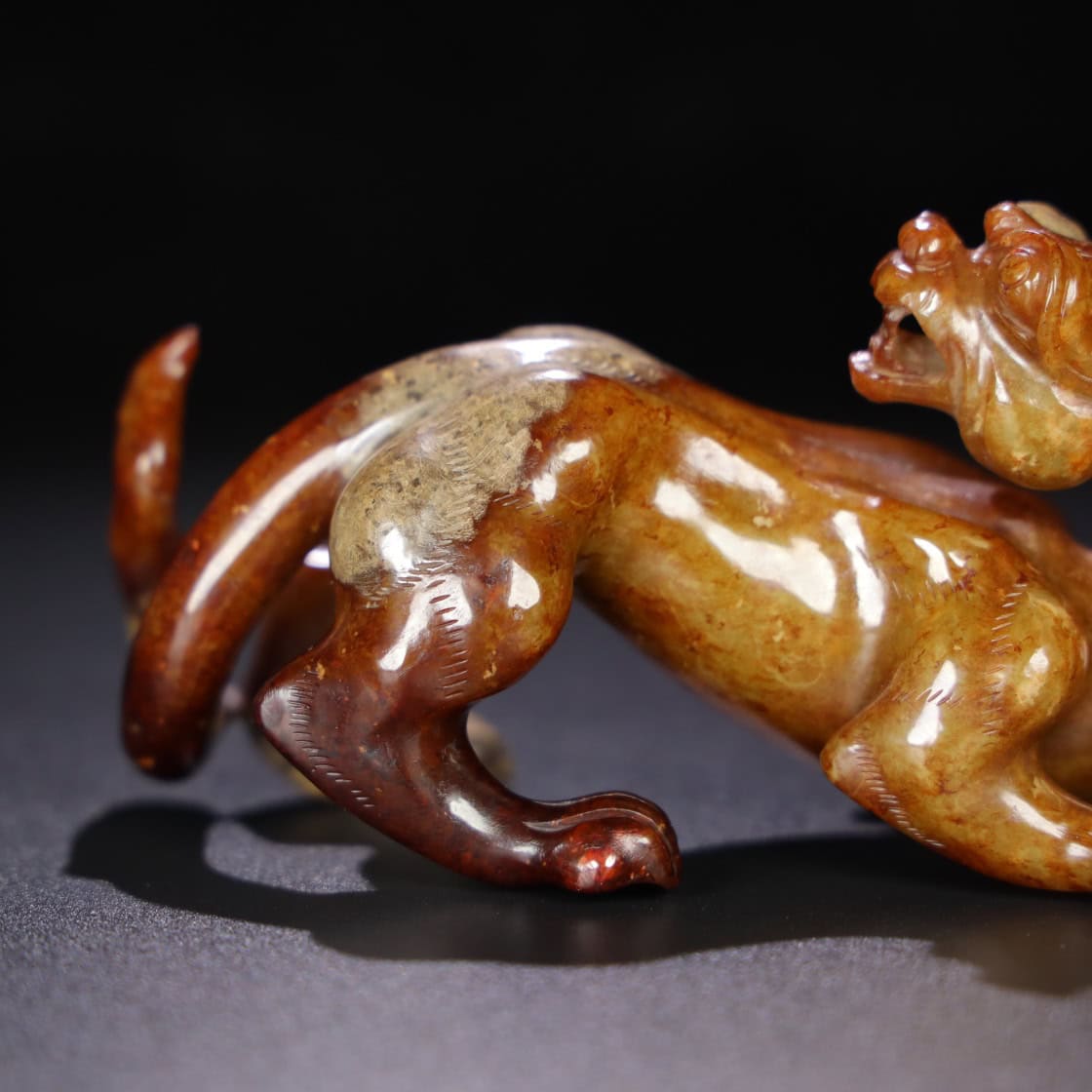 Chinese Natural Jade Carved Animal Ornaments