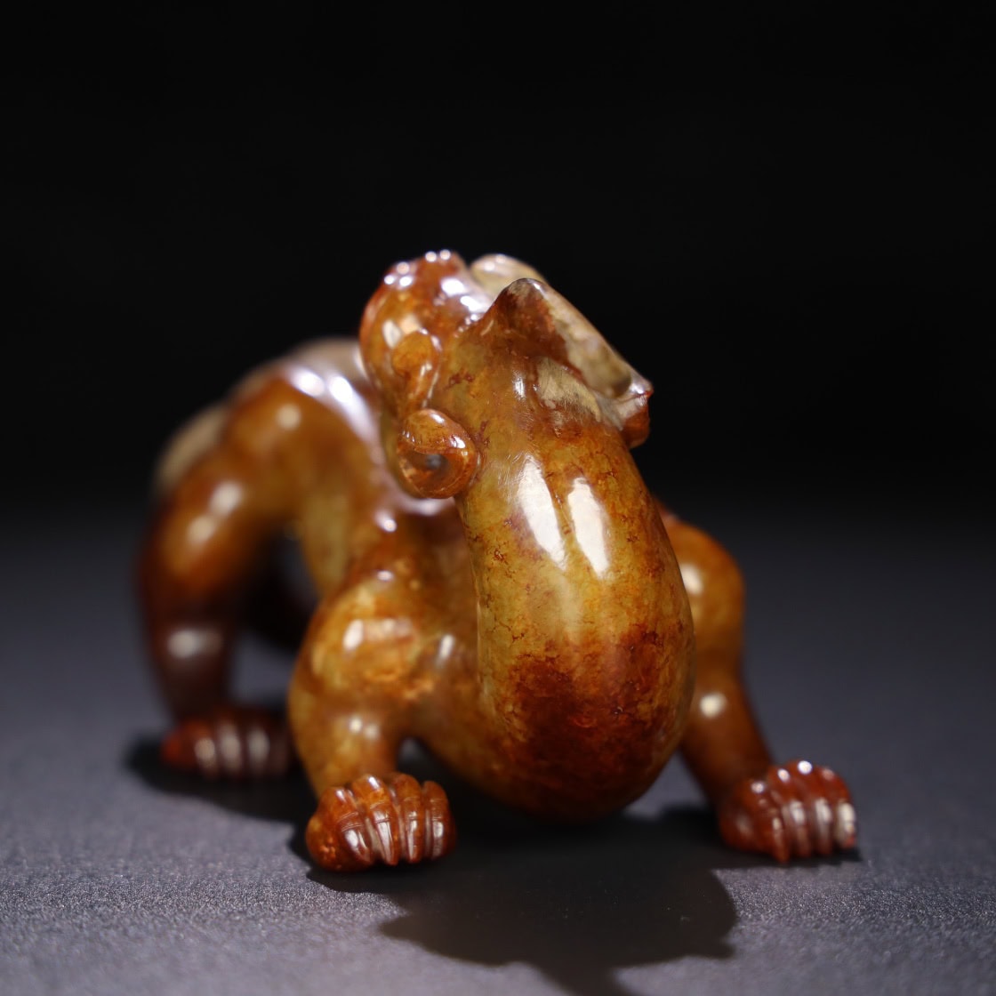 Chinese Natural Jade Carved Animal Ornaments