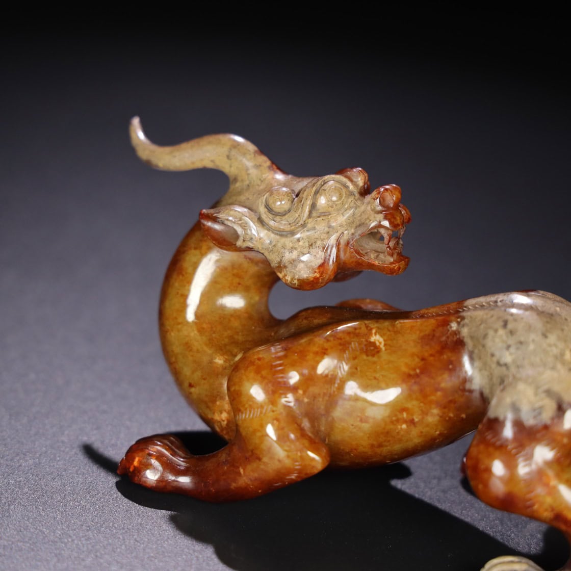 Chinese Natural Jade Carved Animal Ornaments