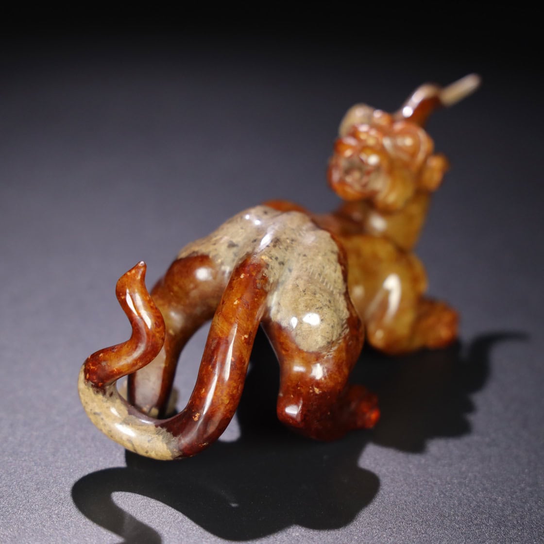 Chinese Natural Jade Carved Animal Ornaments
