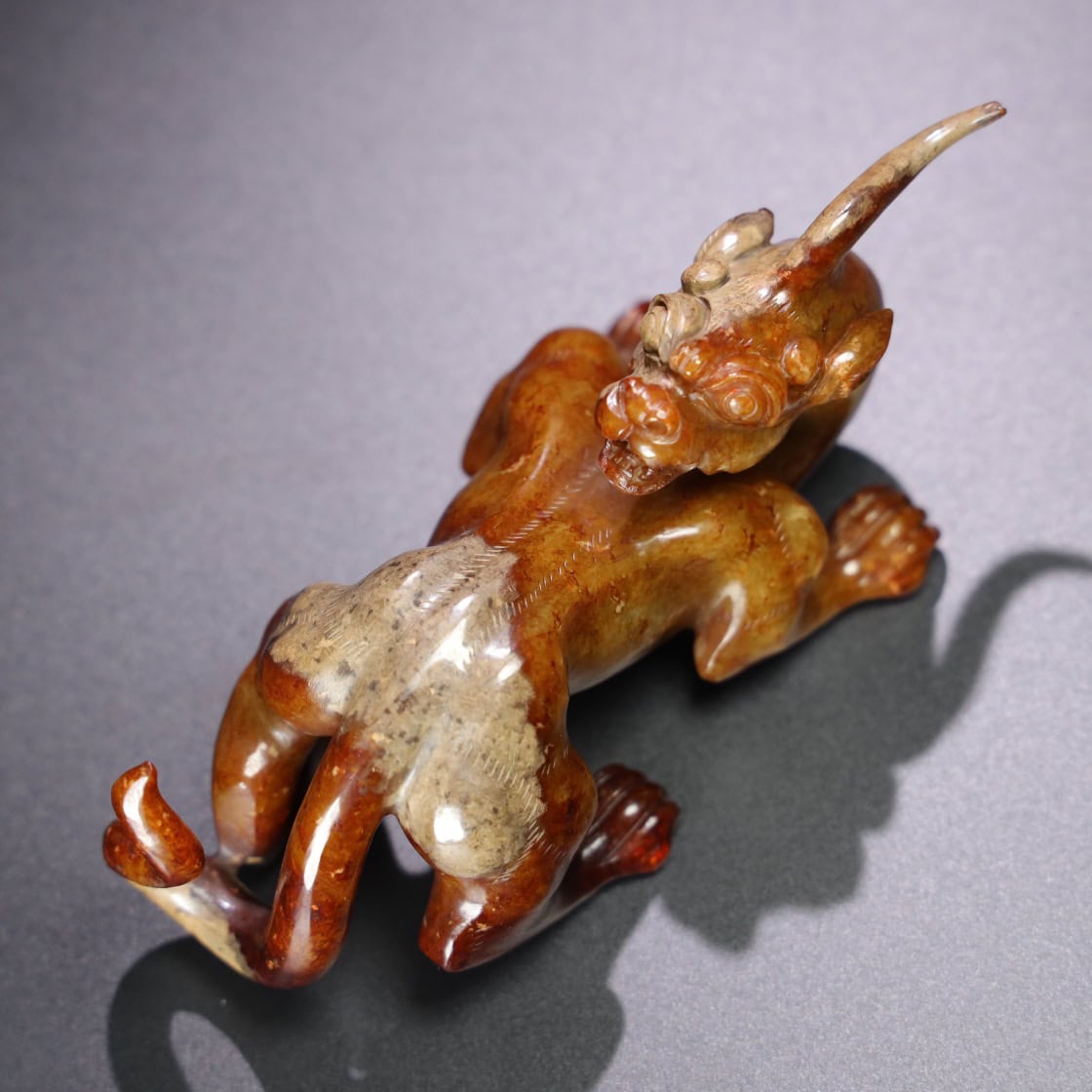 Chinese Natural Jade Carved Animal Ornaments