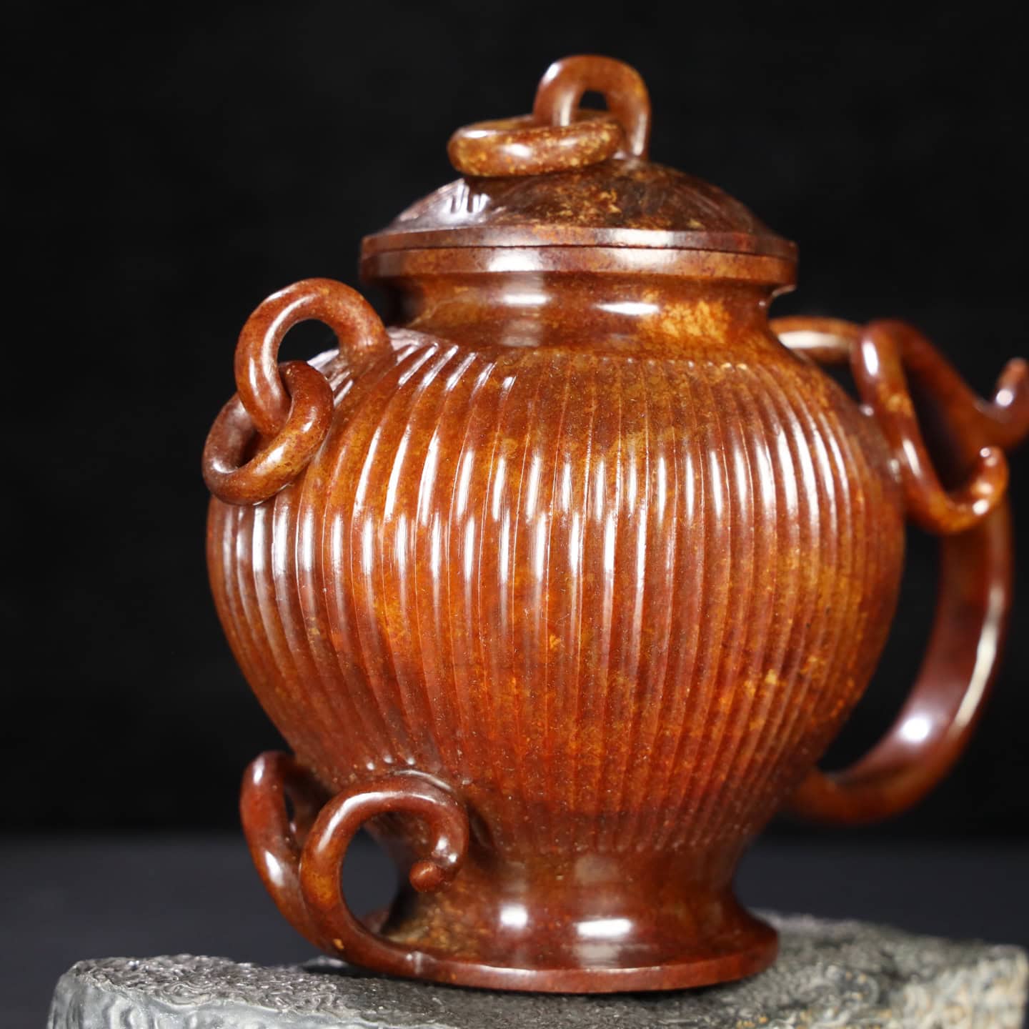 Chinese Natural Jade Carved vessels