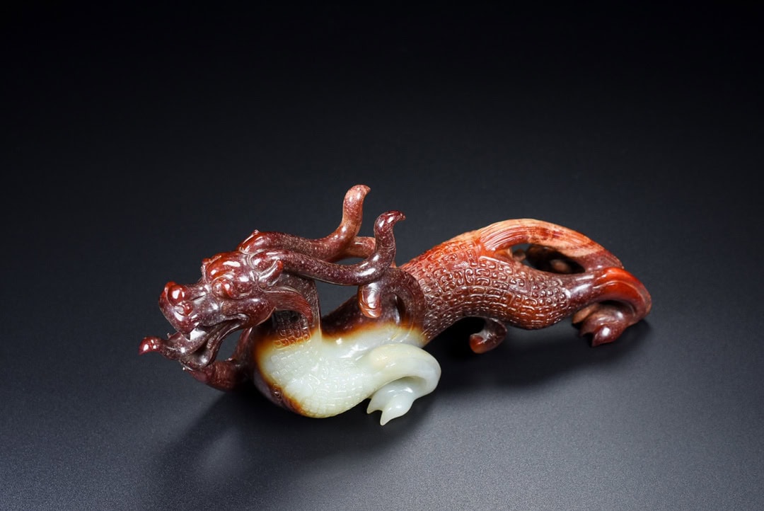 Chinese Natural Jade Carved Beasts