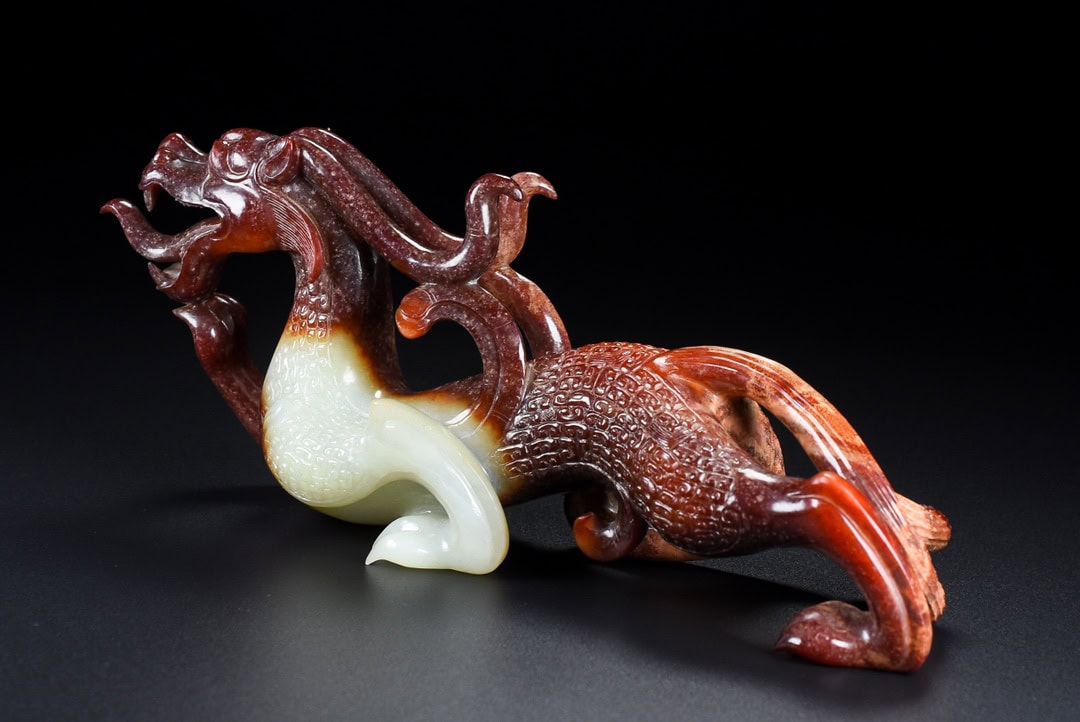 Chinese Natural Jade Carved Beasts