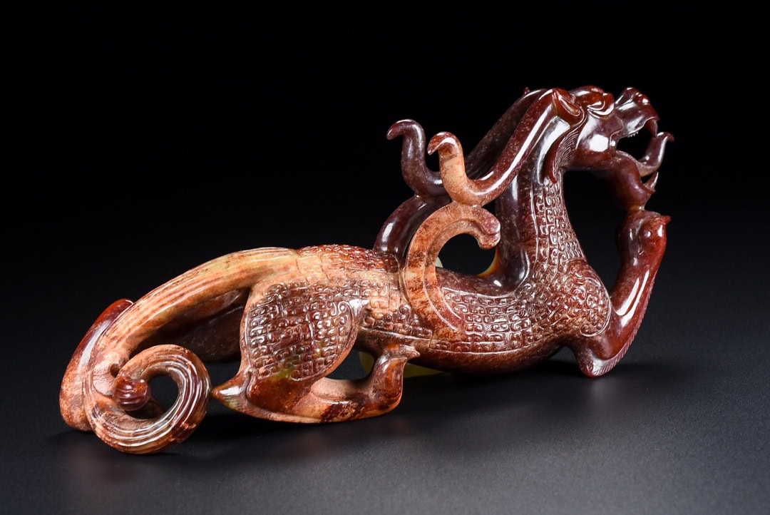Chinese Natural Jade Carved Beasts