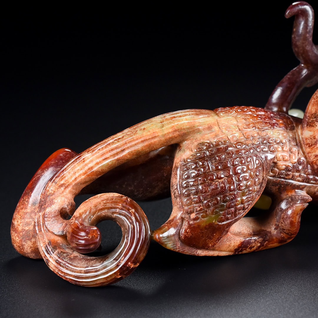 Chinese Natural Jade Carved Beasts
