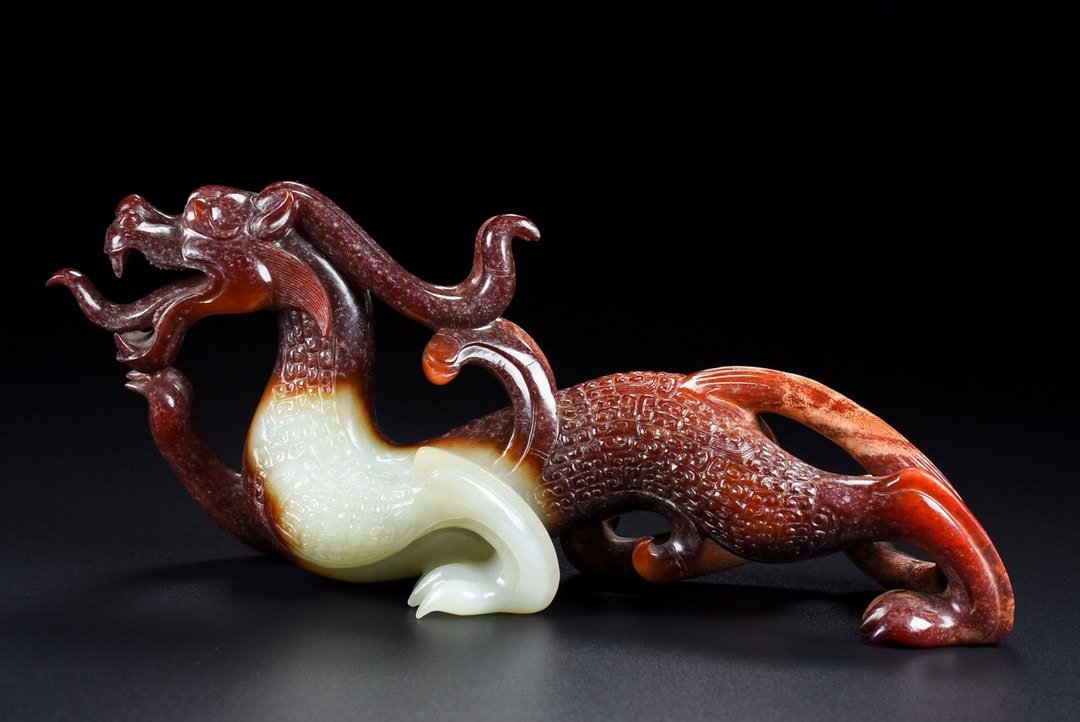 Chinese Natural Jade Carved Beasts