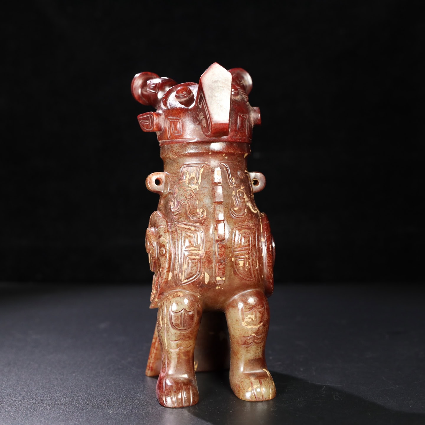 Chinese Natural Jade Carved Bottle