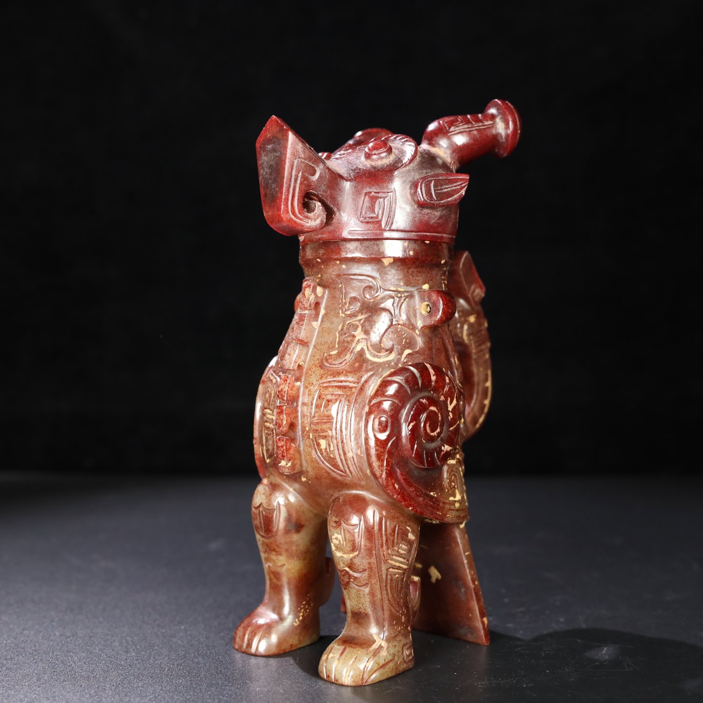 Chinese Natural Jade Carved Bottle