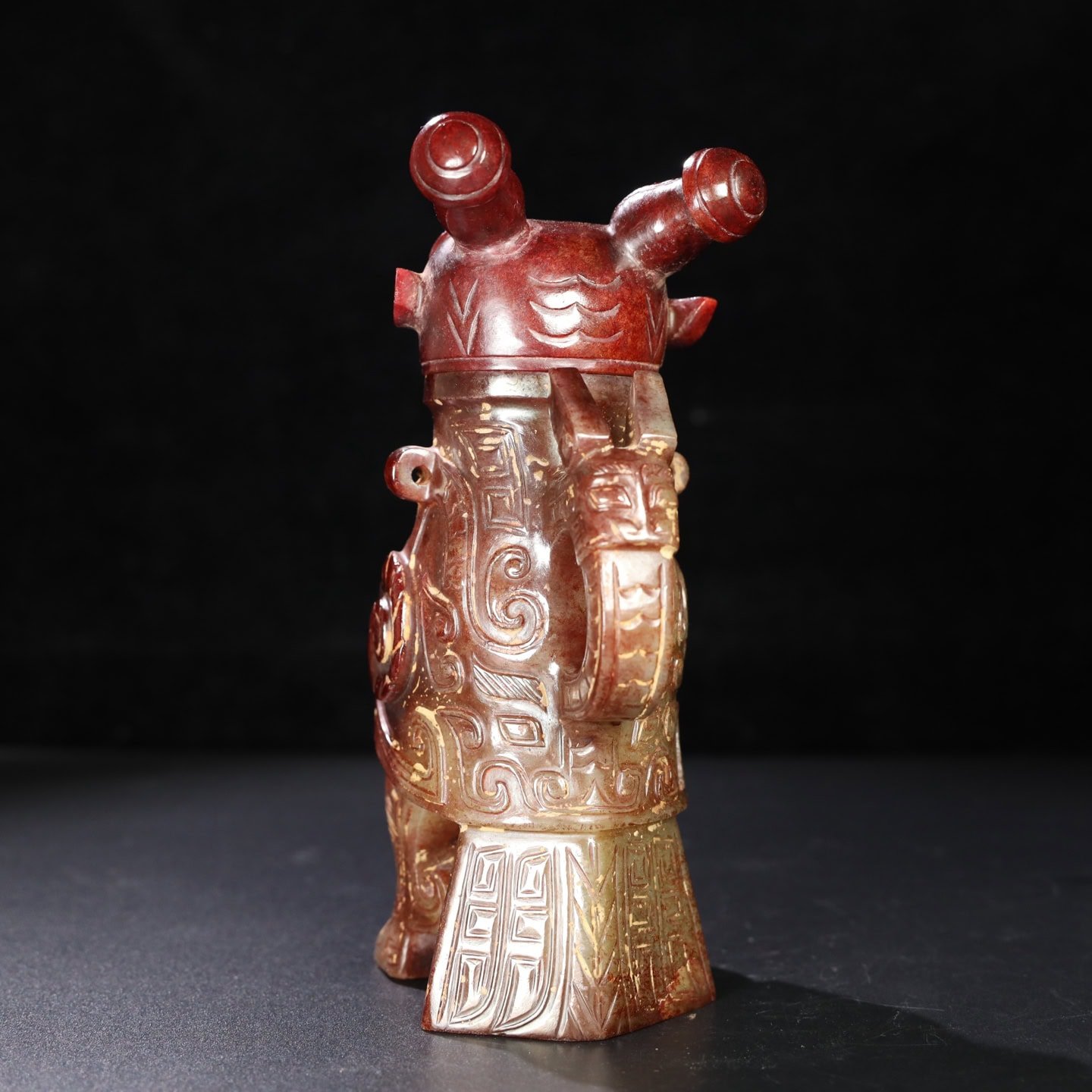 Chinese Natural Jade Carved Bottle
