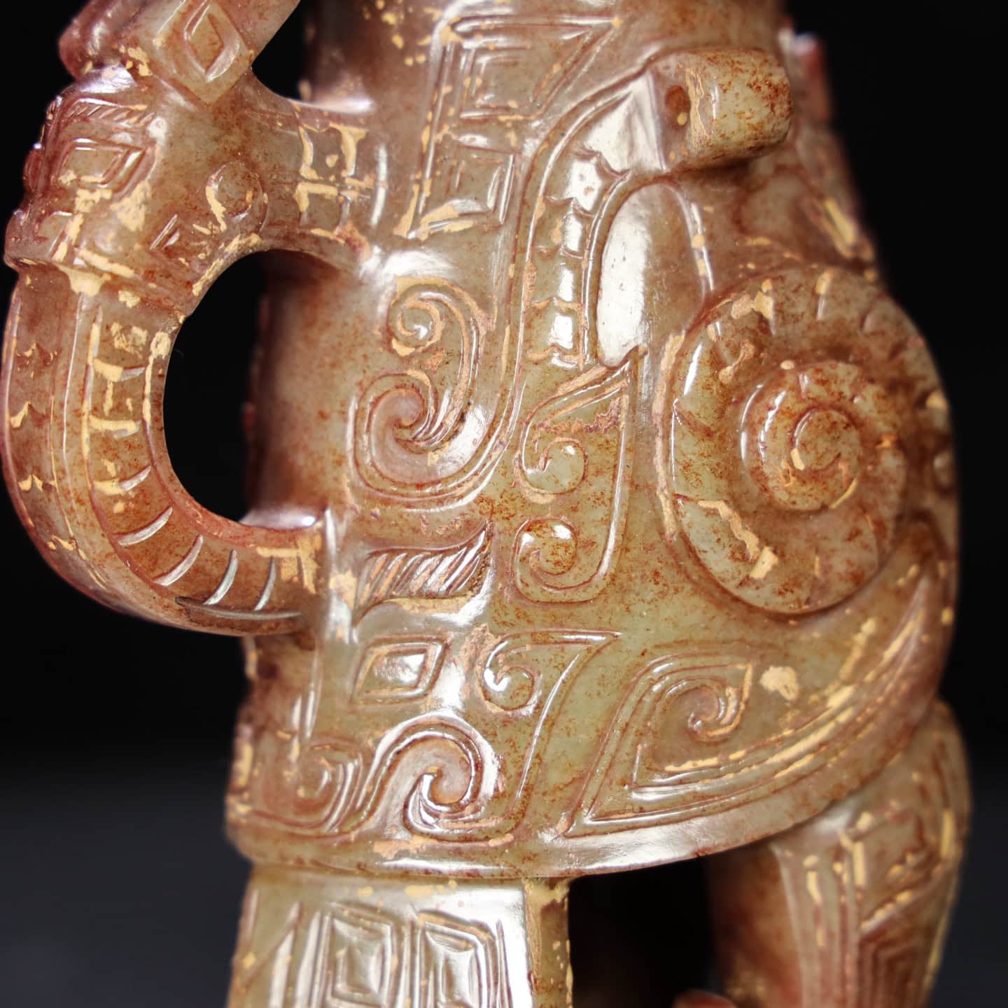 Chinese Natural Jade Carved Bottle