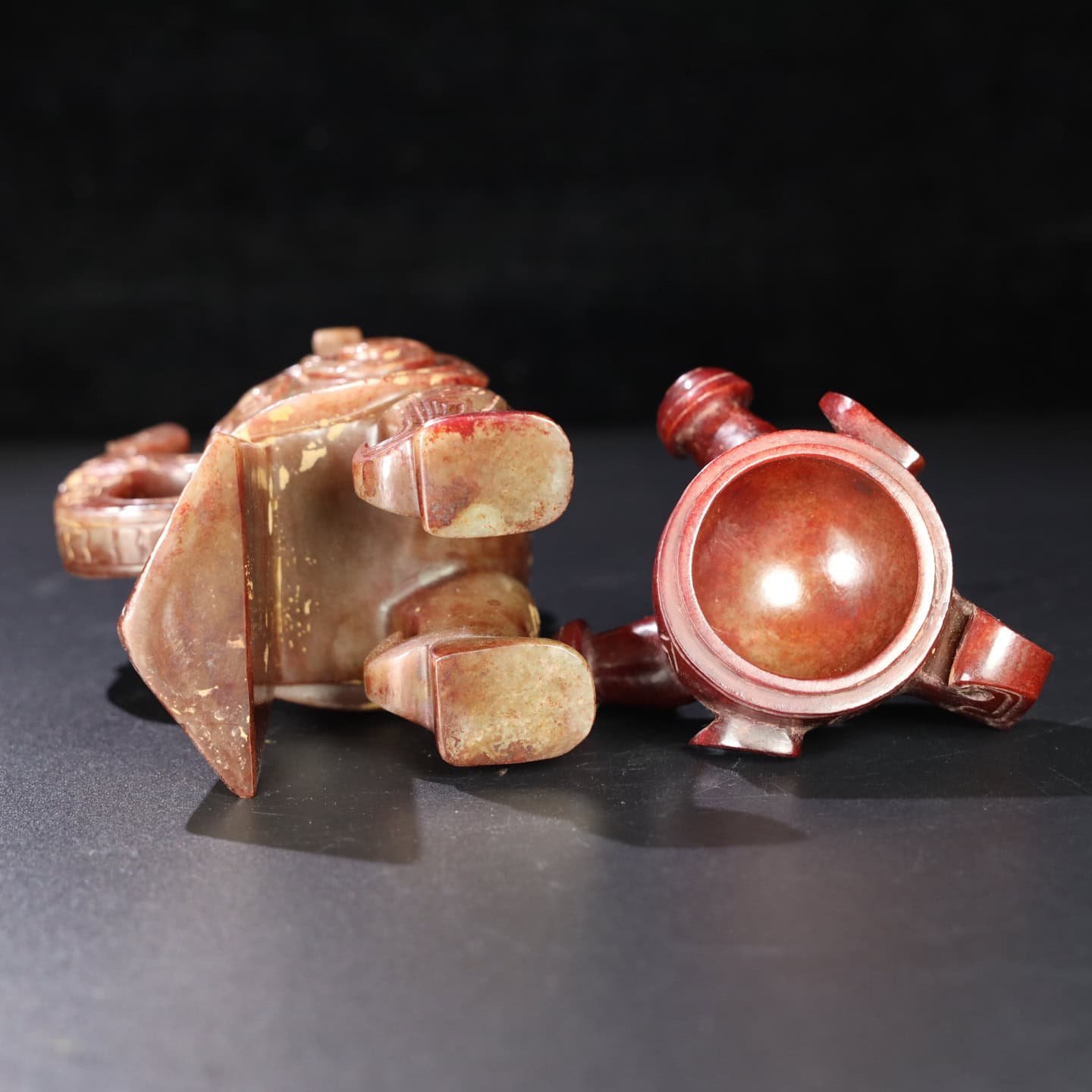 Chinese Natural Jade Carved Bottle