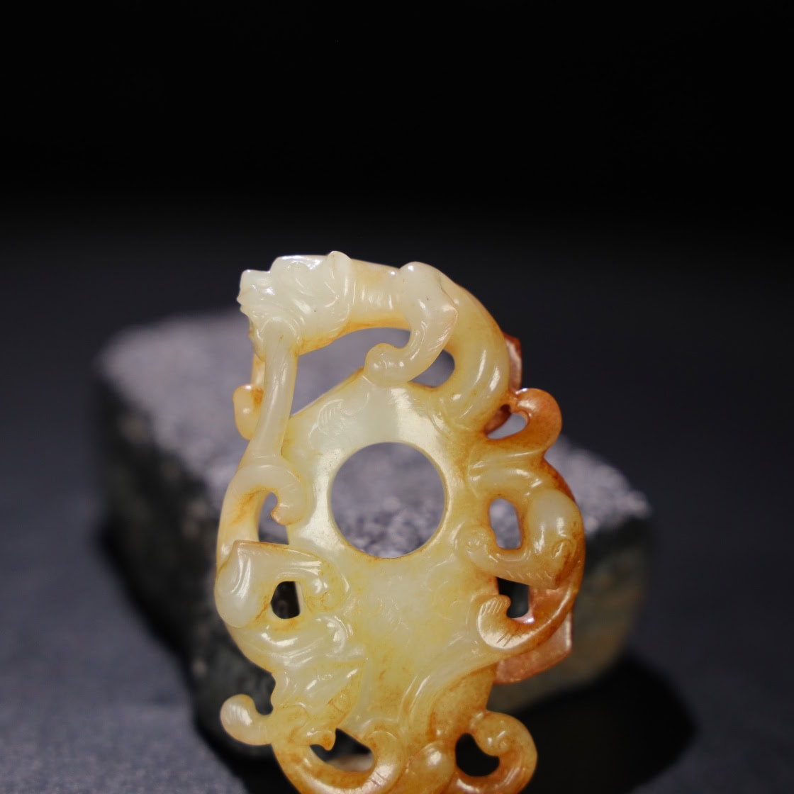 Chinese Natural Jade Carved handles