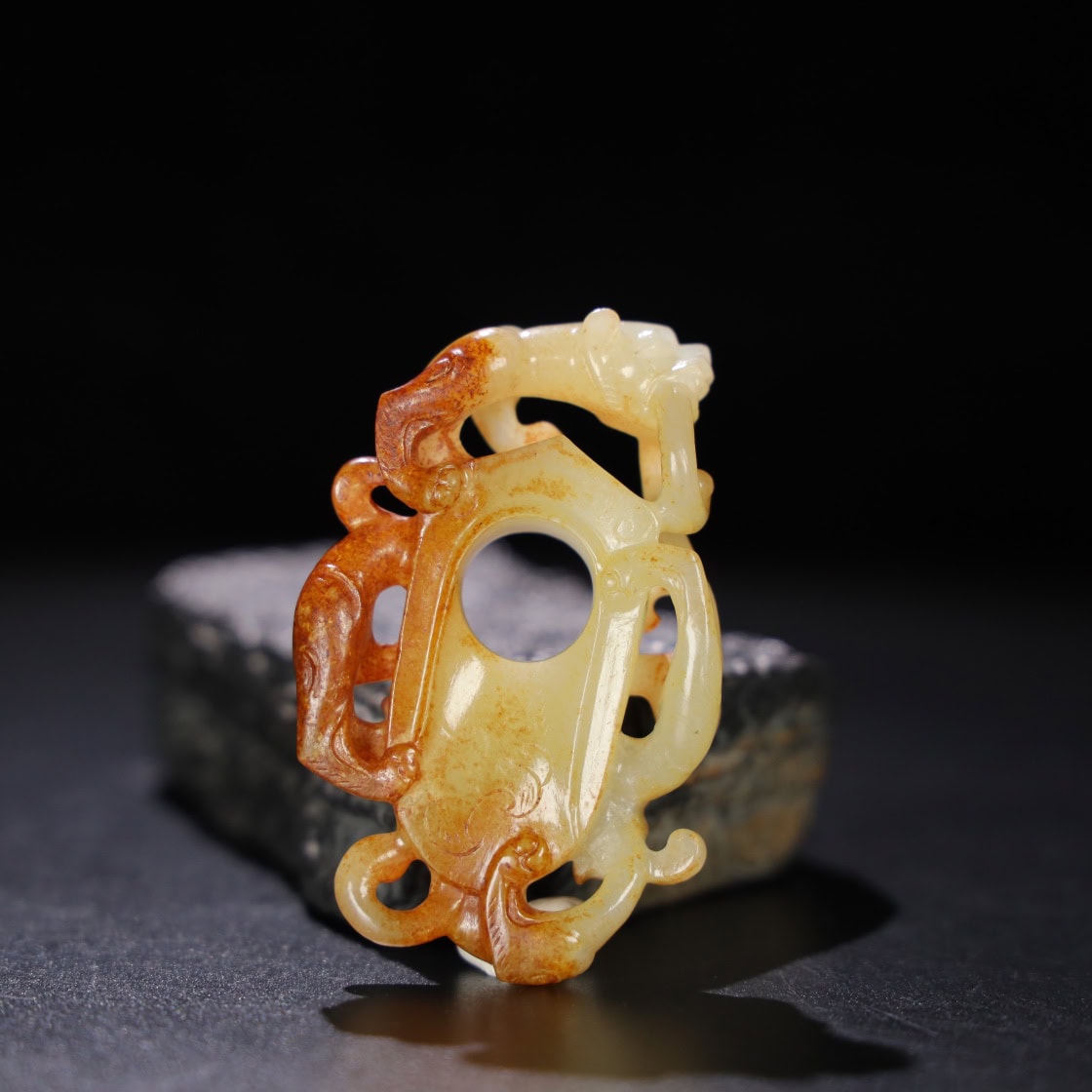 Chinese Natural Jade Carved handles