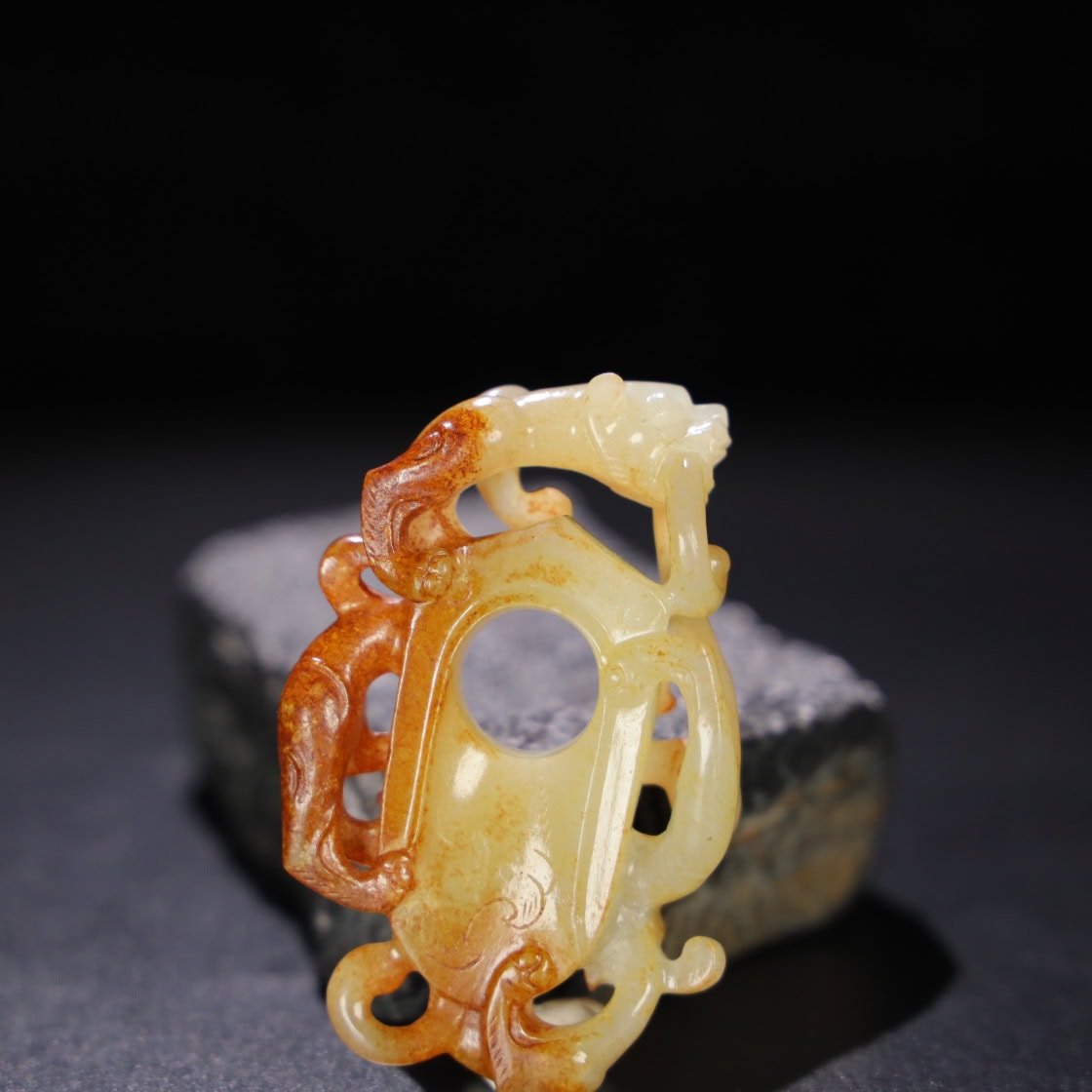 Chinese Natural Jade Carved handles
