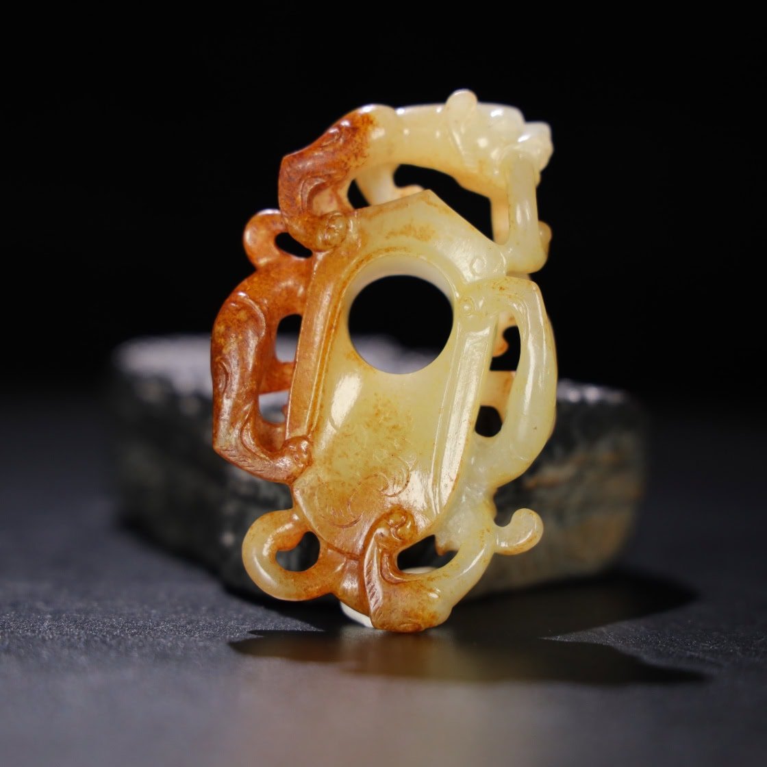 Chinese Natural Jade Carved handles