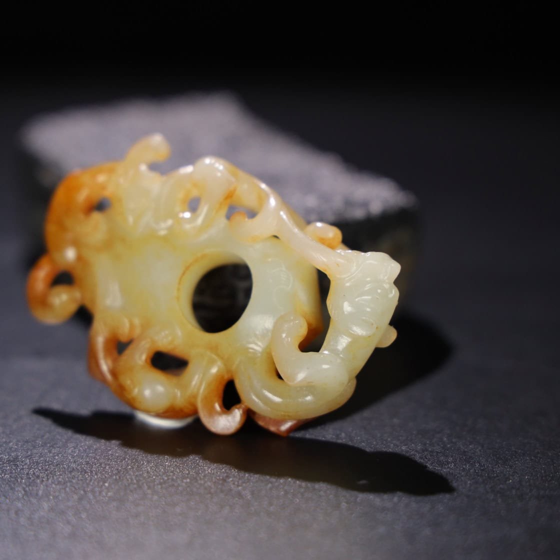 Chinese Natural Jade Carved handles