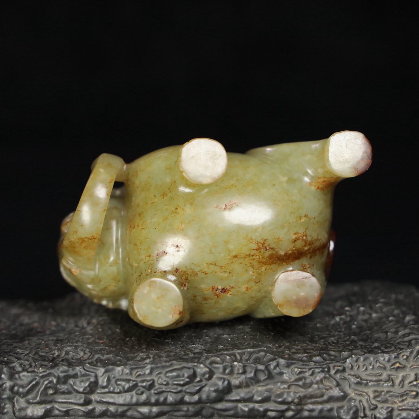 Chinese Natural Jade Carved elephants