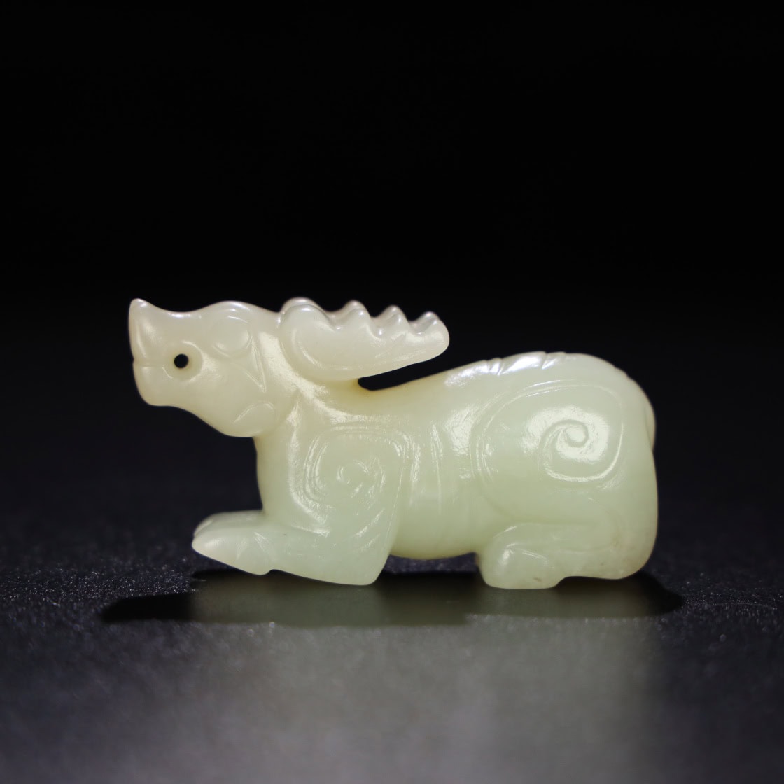 Chinese Natural Jade Carved Deer