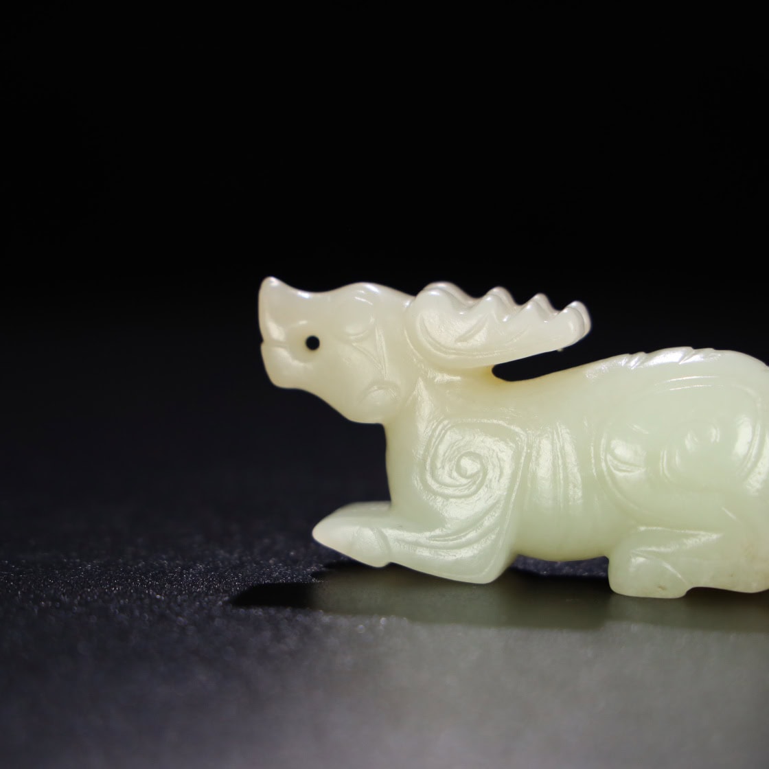 Chinese Natural Jade Carved Deer