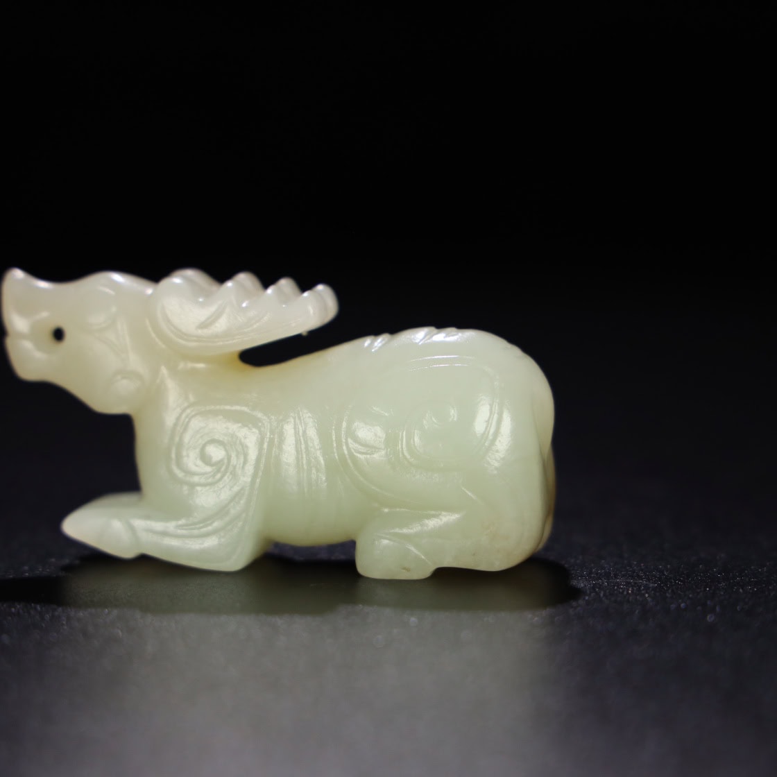 Chinese Natural Jade Carved Deer