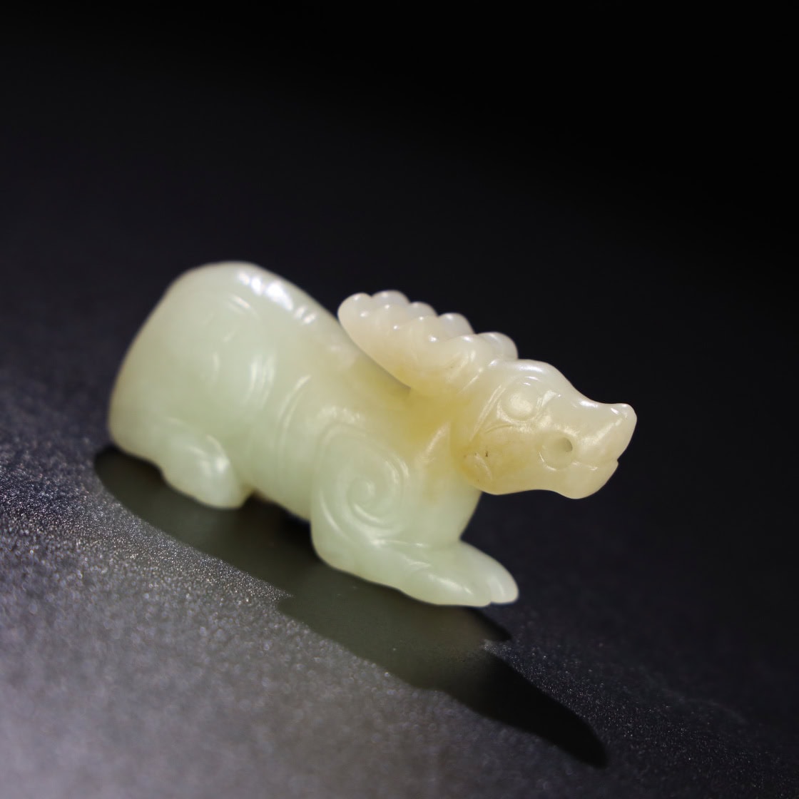 Chinese Natural Jade Carved Deer