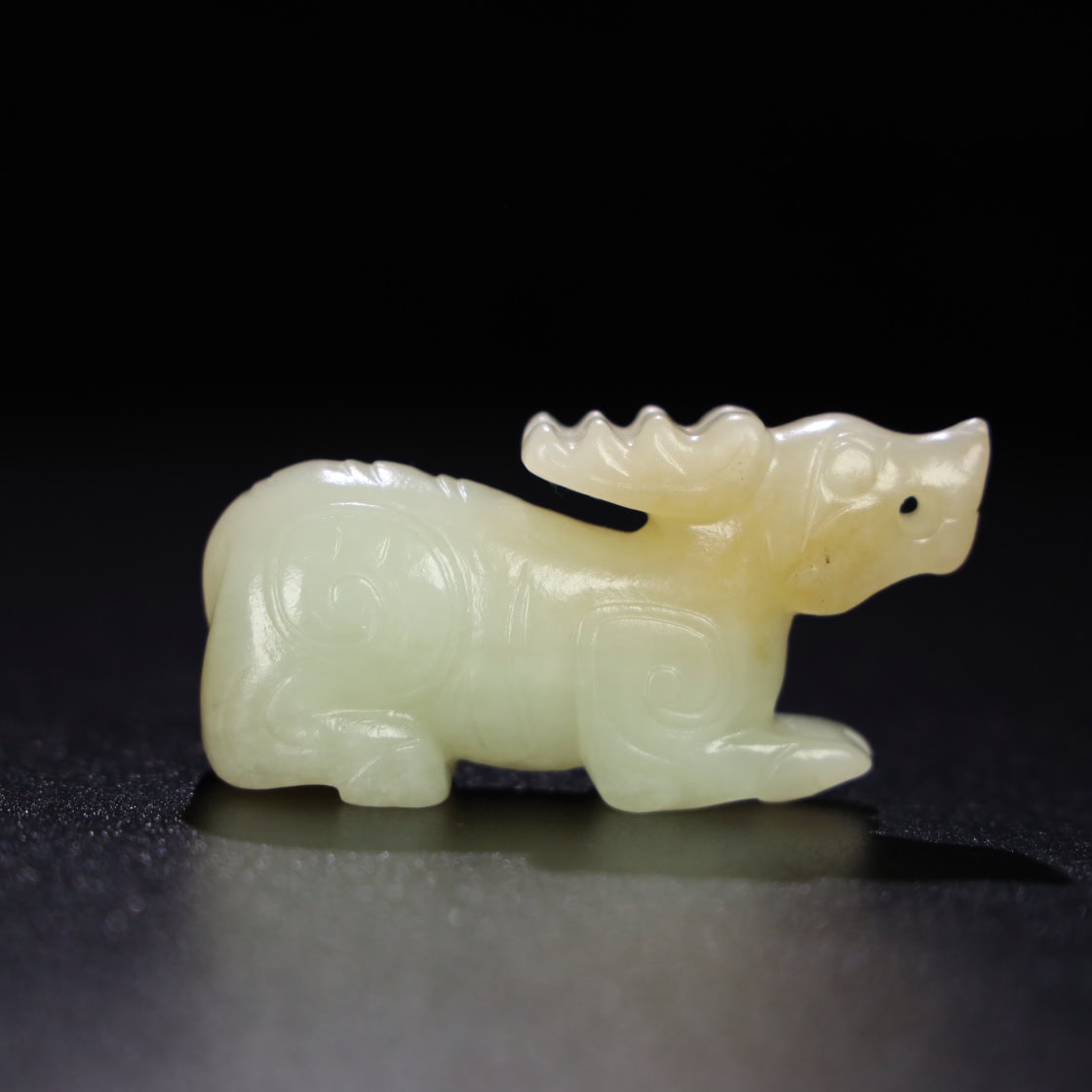 Chinese Natural Jade Carved Deer