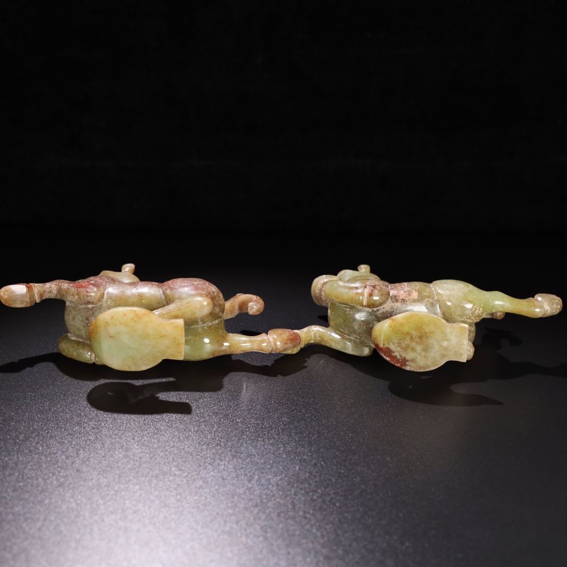Chinese Natural Jade Carved horses