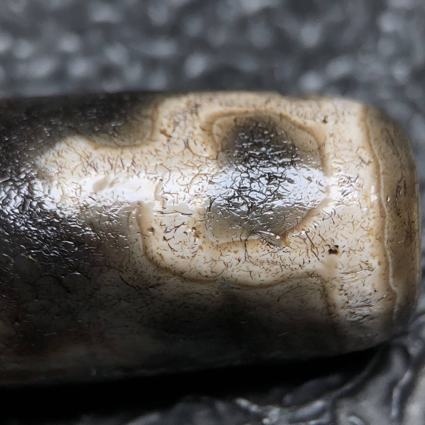 Chinese Natural Agate DZI Beads
