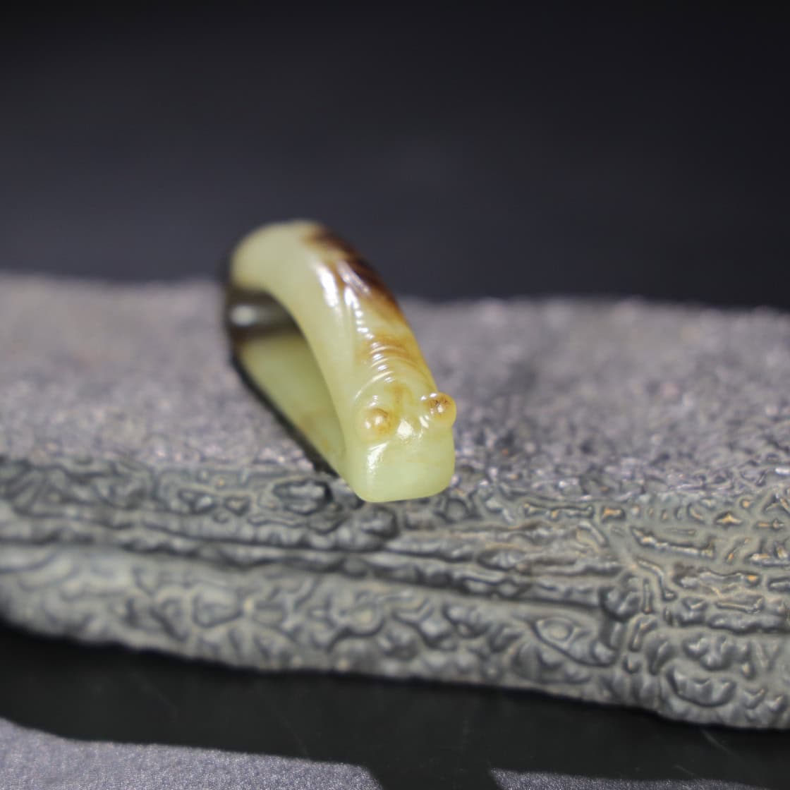 Chinese Natural Jade Carved belt buckle