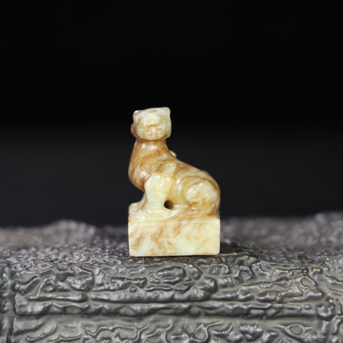 Chinese Natural Jade Carved Seals