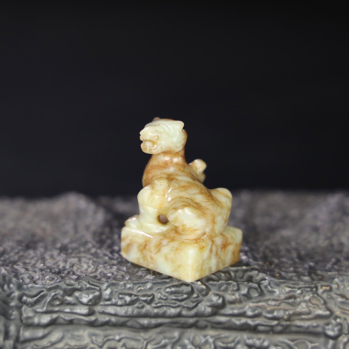 Chinese Natural Jade Carved Seals