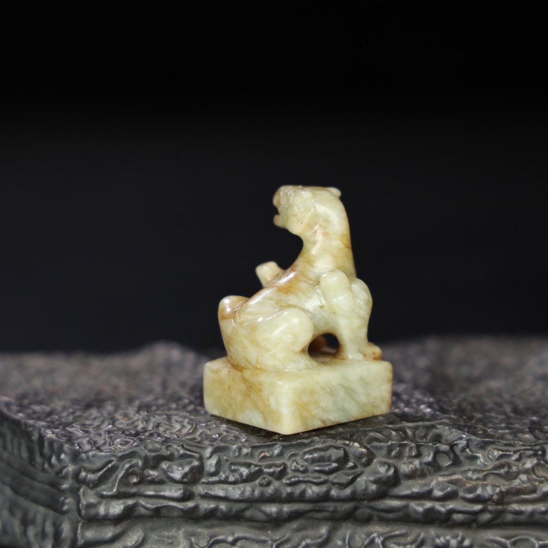 Chinese Natural Jade Carved Seals