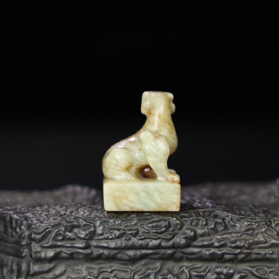 Chinese Natural Jade Carved Seals