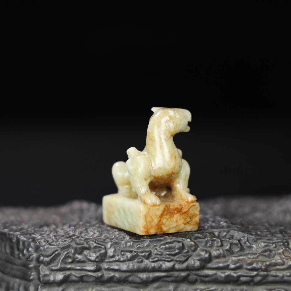 Chinese Natural Jade Carved Seals