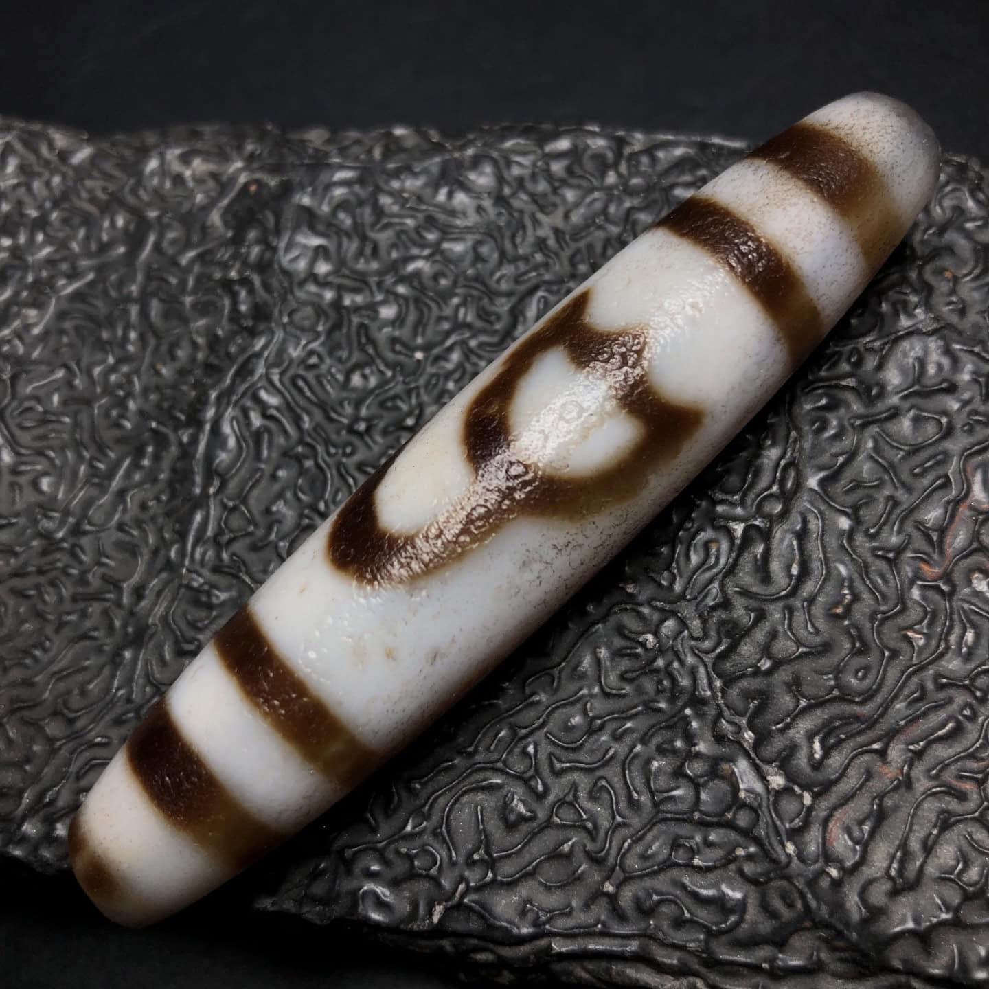 Chinese Natural Agate DZI Beads