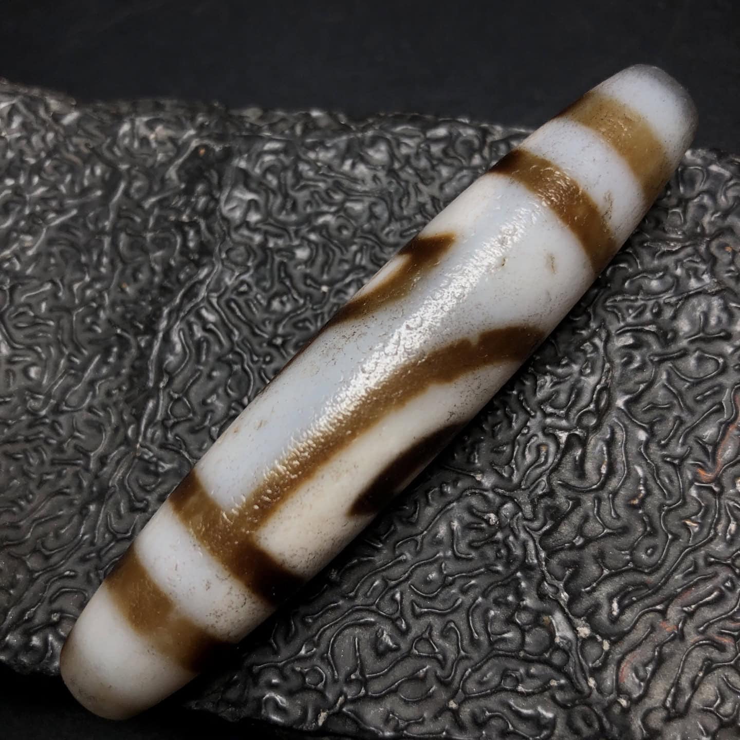 Chinese Natural Agate DZI Beads