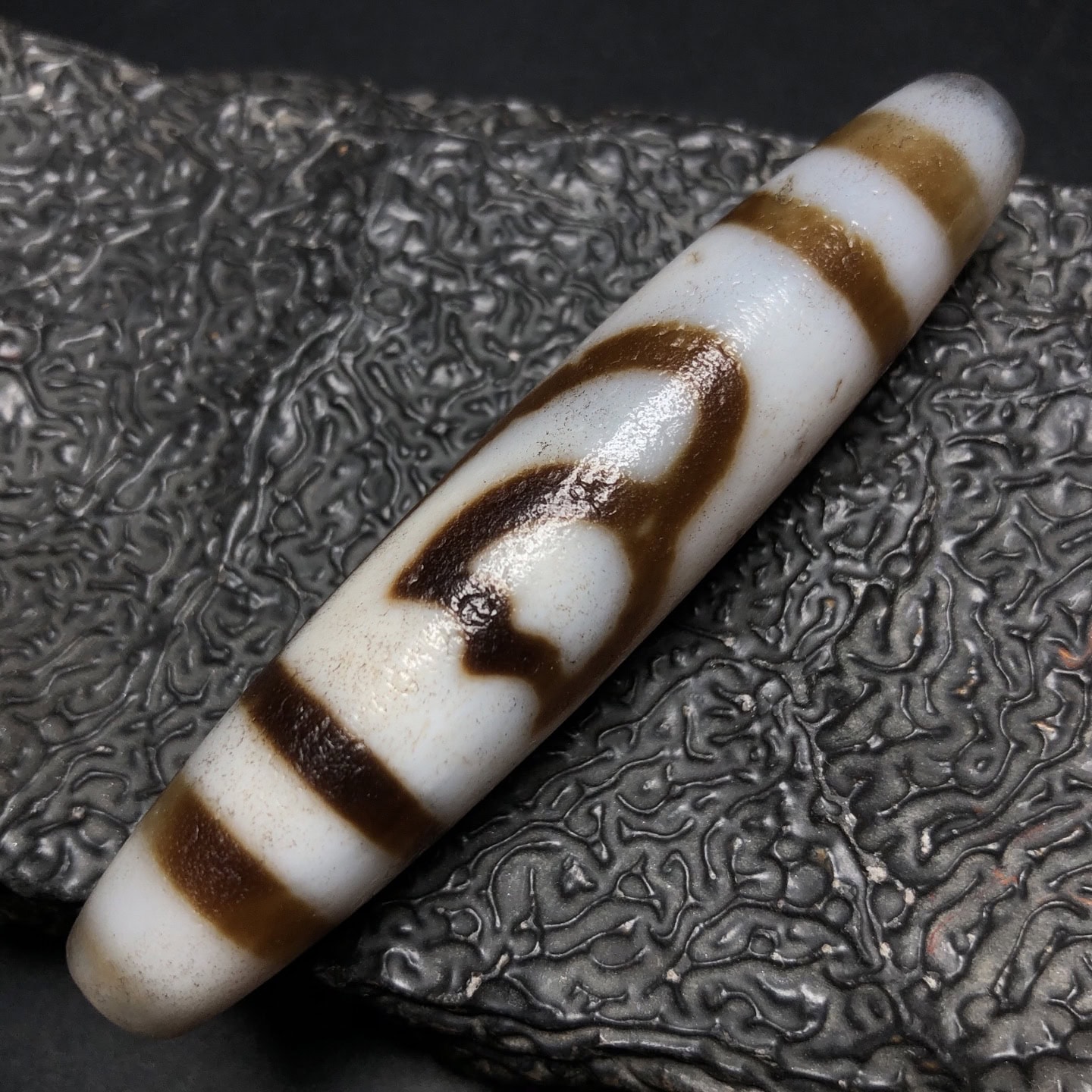 Chinese Natural Agate DZI Beads