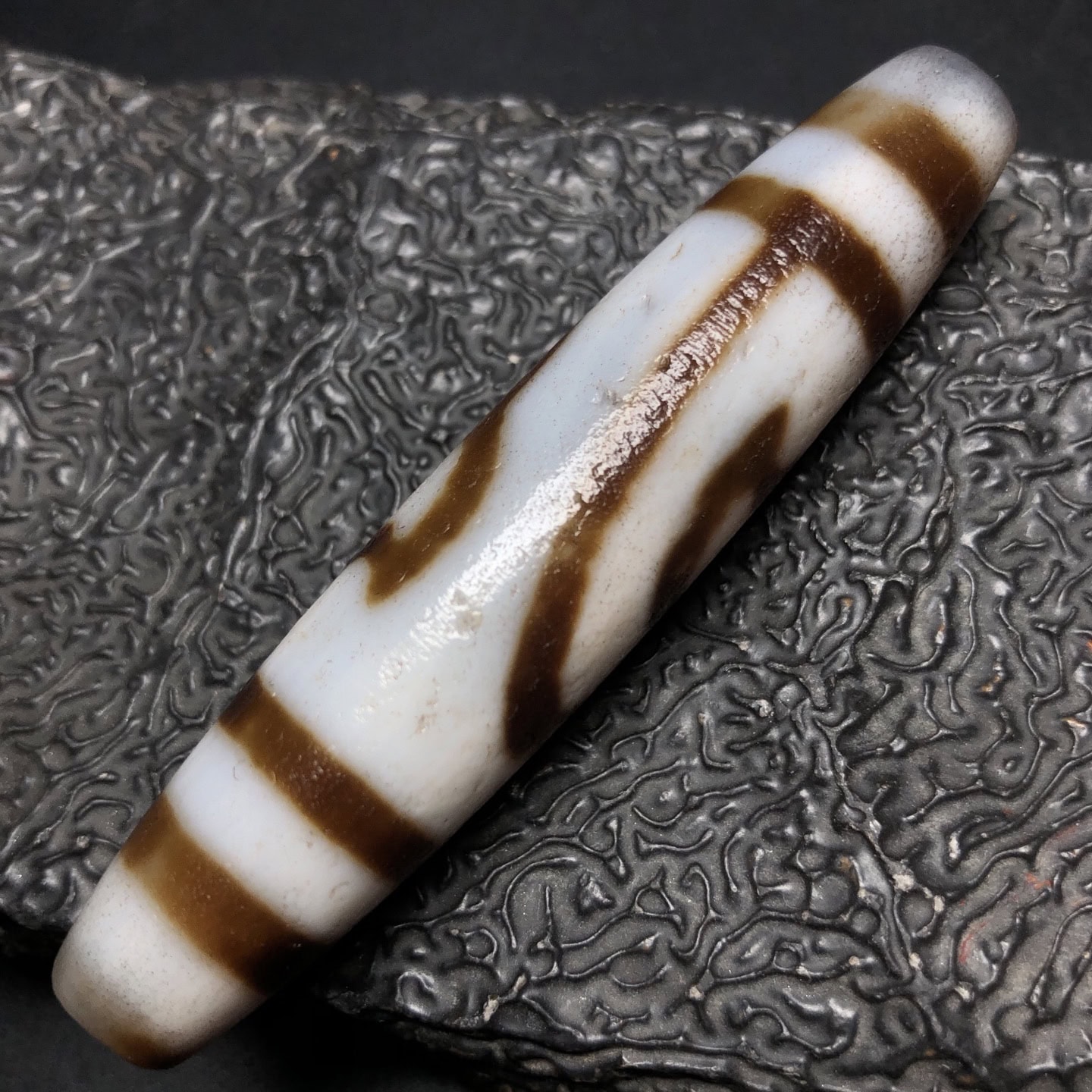 Chinese Natural Agate DZI Beads