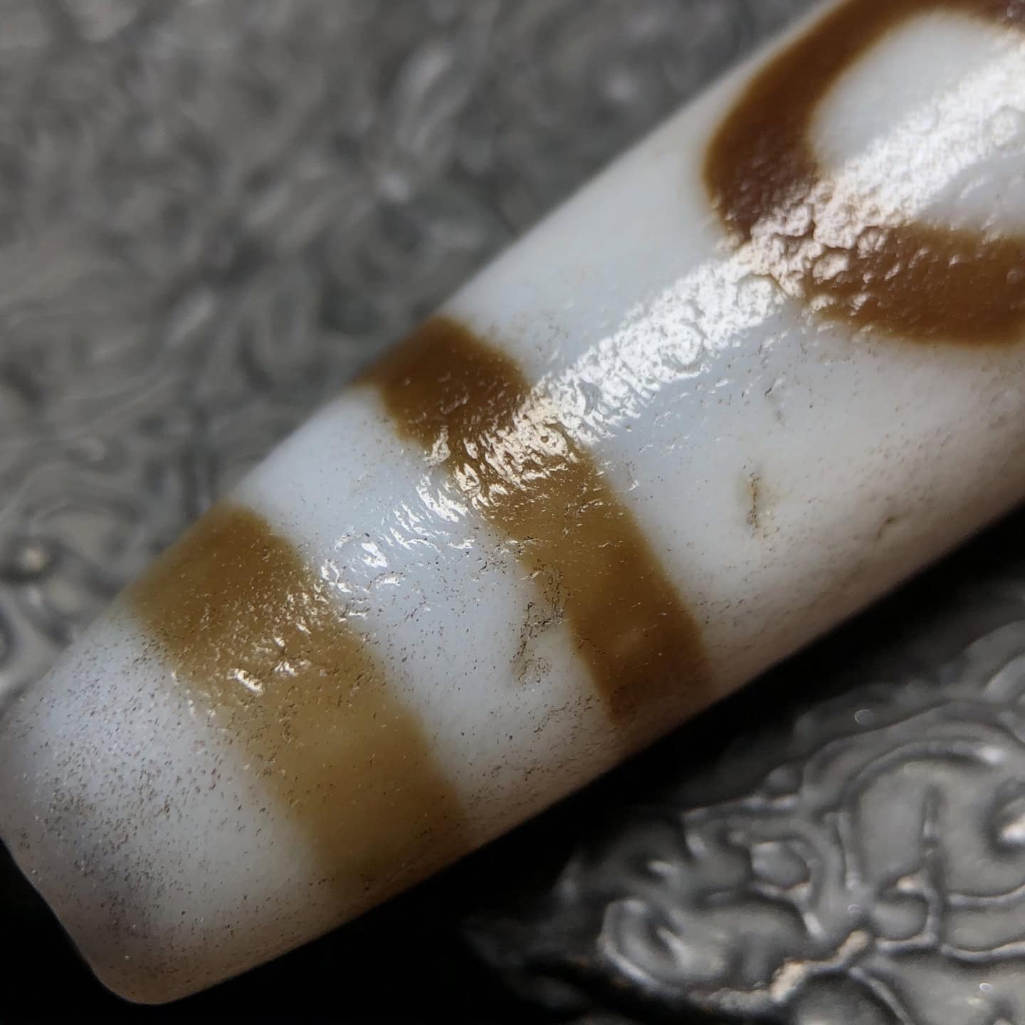 Chinese Natural Agate DZI Beads