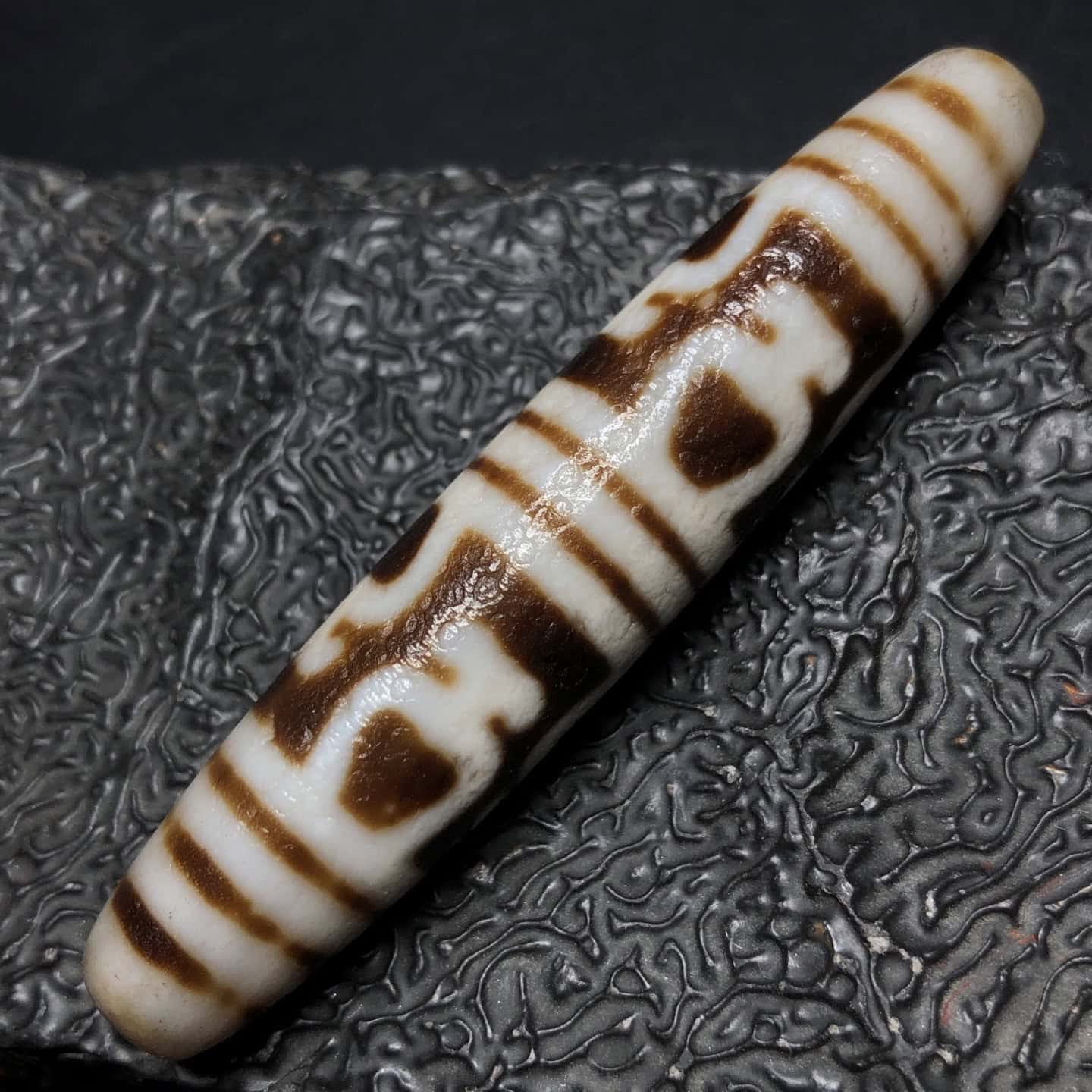 Chinese Natural Agate DZI Beads