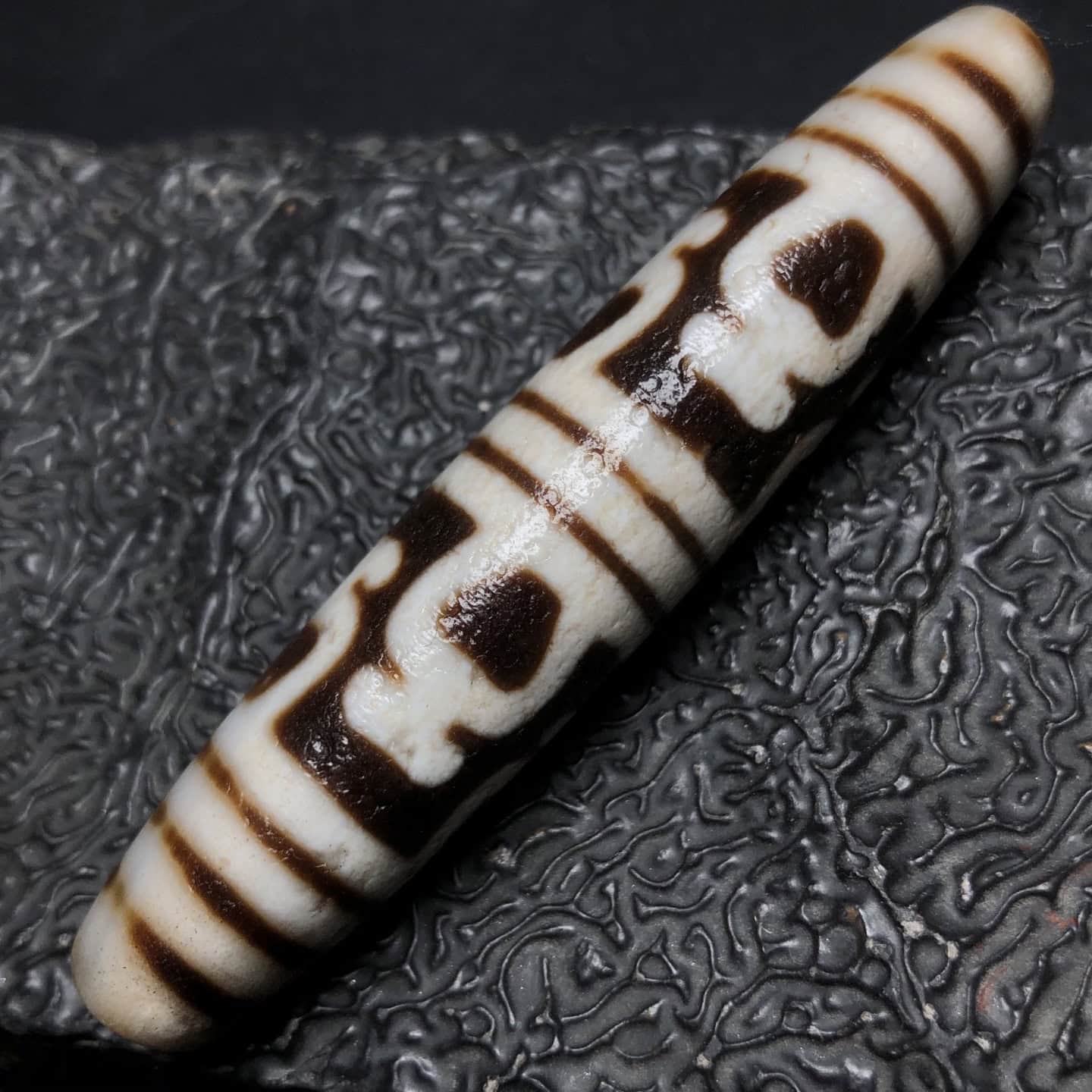 Chinese Natural Agate DZI Beads