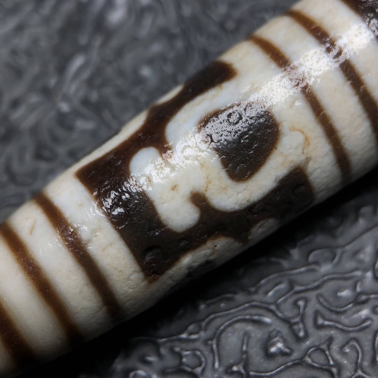 Chinese Natural Agate DZI Beads