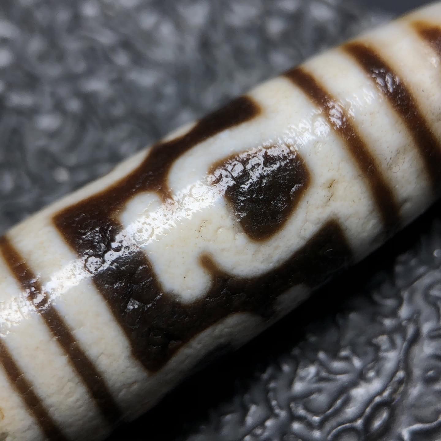 Chinese Natural Agate DZI Beads