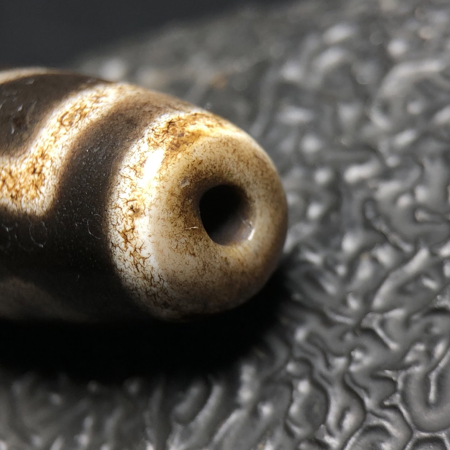 Chinese Natural Agate DZI Beads