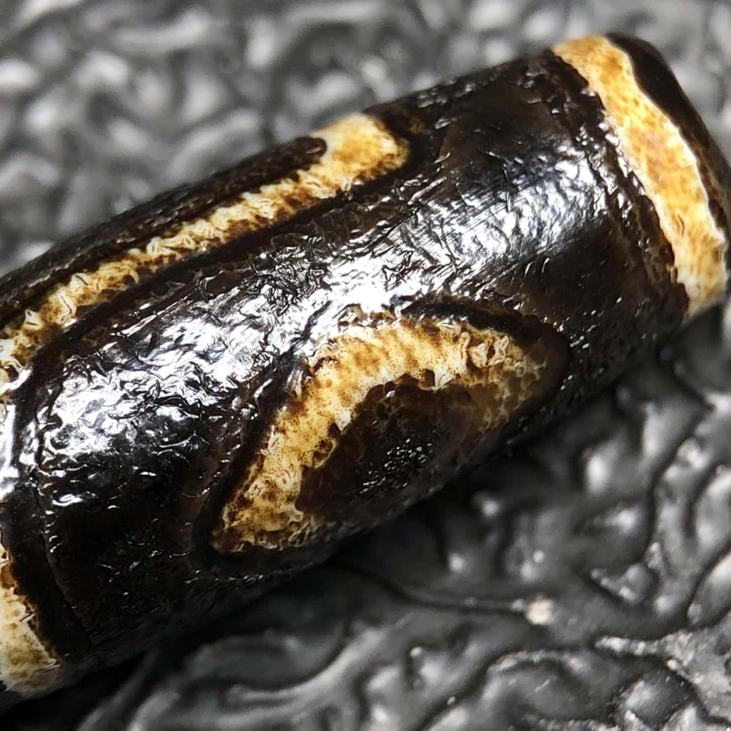 Chinese Natural Agate DZI Beads