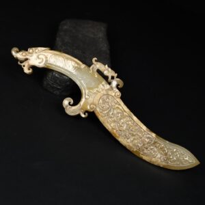 Chinese Natural Jade Carved weapons