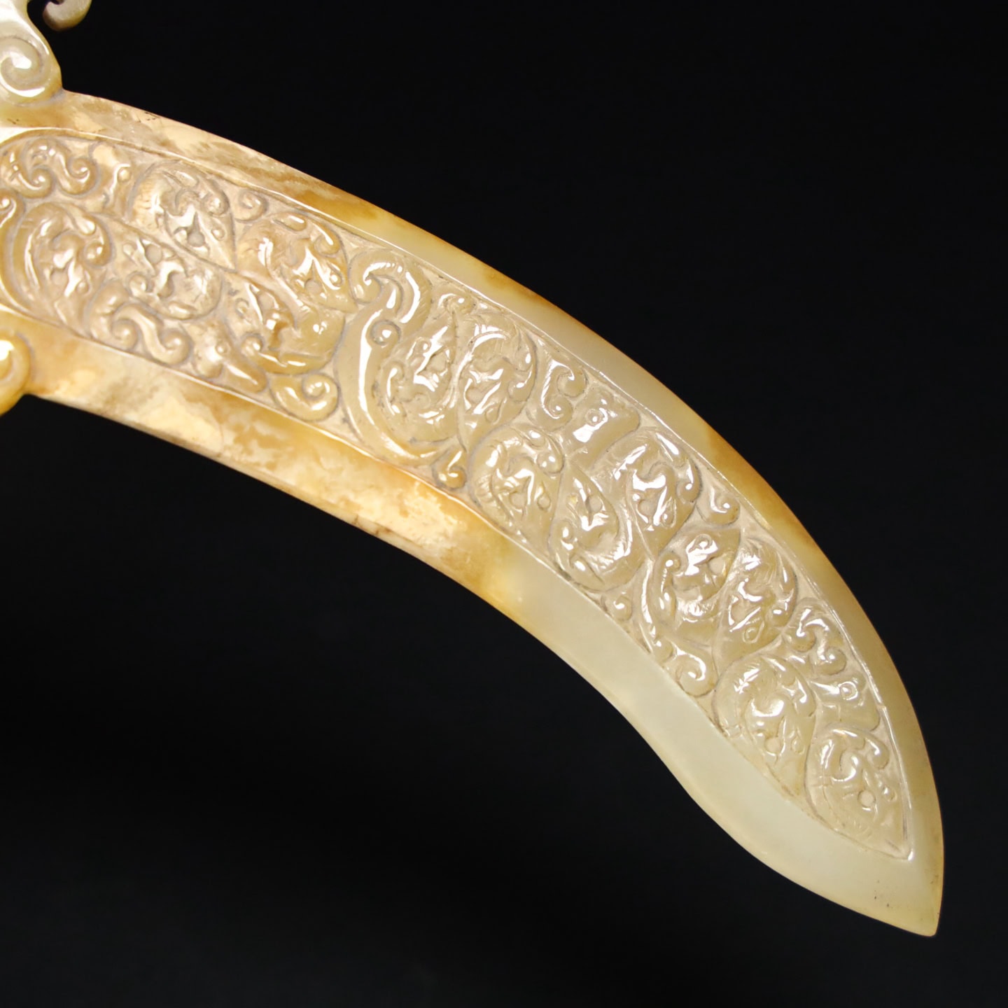 Chinese Natural Jade Carved weapons