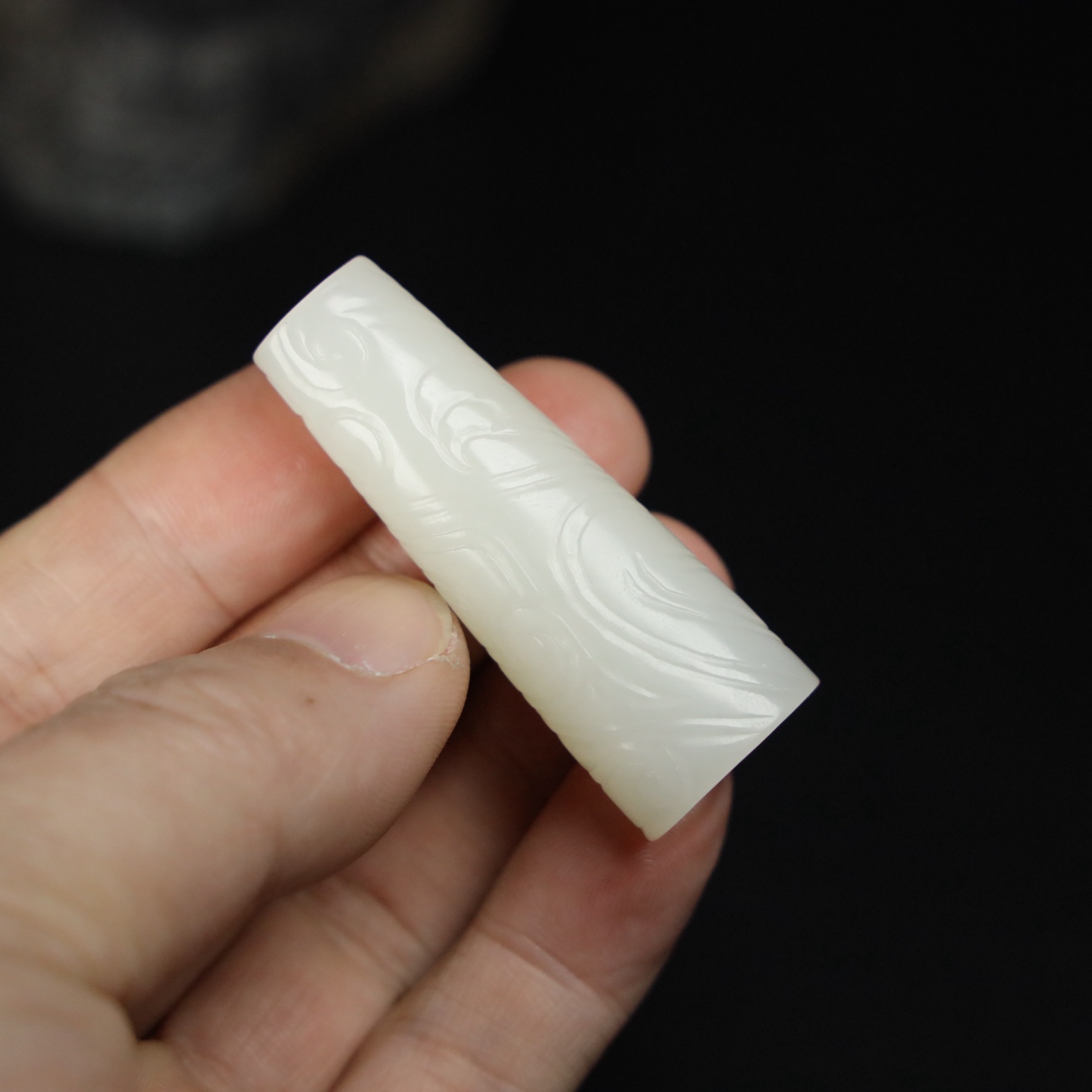 Chinese Natural Jade Carved Ornament